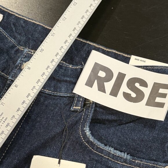 NWT Zara Womens Size 6 Slim Crop Flare Dark Wash Mid Rise Denim Jeans - Picture 11 of 12